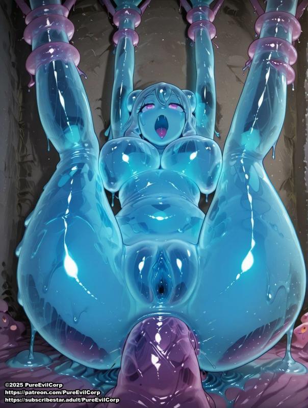 Slime Girl and tentacles - AI Generated - PureEvilCorp AI Porn