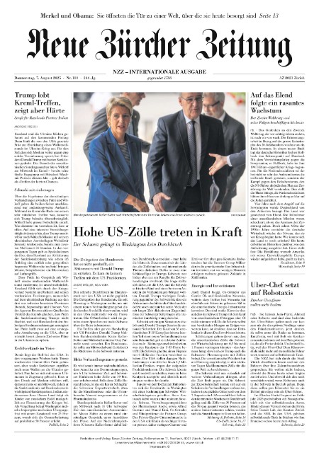 Neue Zürcher Zeitung (International) - 7 August 2025 Neue Zürcher Zeitung (International) - 7 August 2025