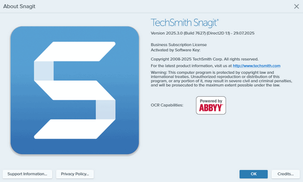TechSmith SnagIt 2025.3.0 Build 7627