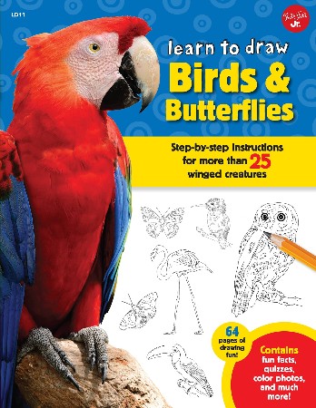 Cover: Learn to Draw Birds & Butterflies - Robbin Cuddy