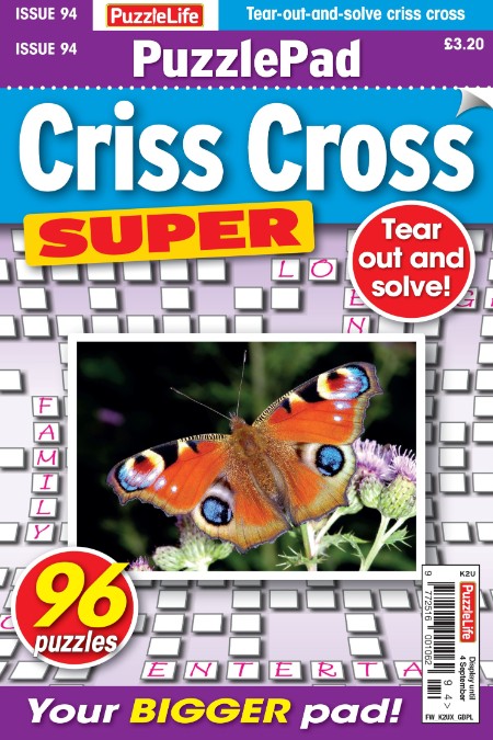PuzzleLife PuzzlePad Criss Cross Super - August 2025
