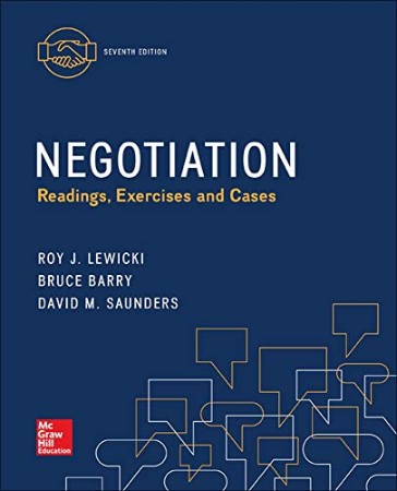 Cover: Negotiation - Lewicki Irving Abramowitz Memorial Professor