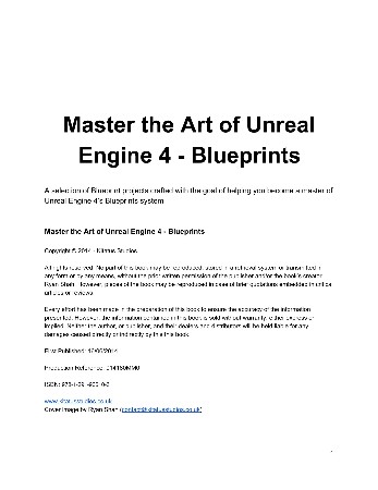 Cover: Mastering the Art of Unreal Engine 4 Blueprints - Ryan Shah