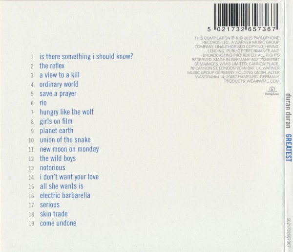 Duran Duran - Greatest (2025) (Lossless + 320) Duran Duran - Greatest (2025) (Lossless + 320)