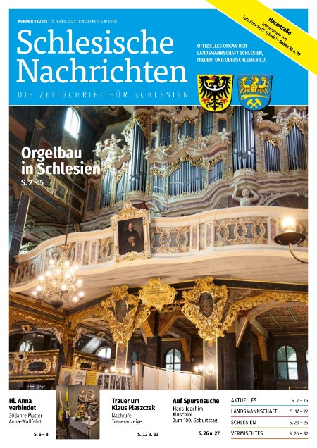 Schlesische Nachrichten 8.2025 Schlesische Nachrichten 8.2025