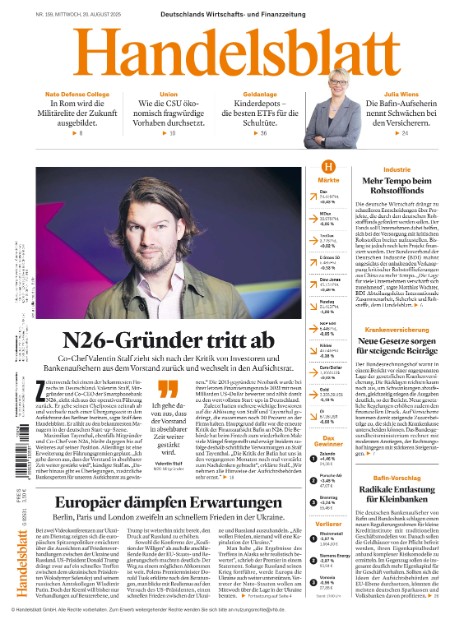 Handelsblatt 20.8.2025 Handelsblatt 20.8.2025