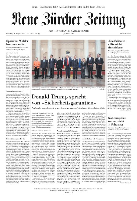 Neue Zürcher Zeitung International 19.8.2025 Neue Zürcher Zeitung International 19.8.2025