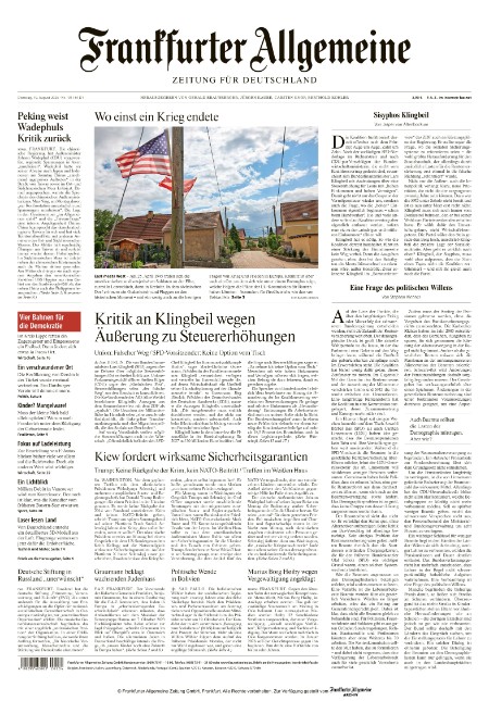 Frankfurter Allgemeine Zeitung 19.8.2025