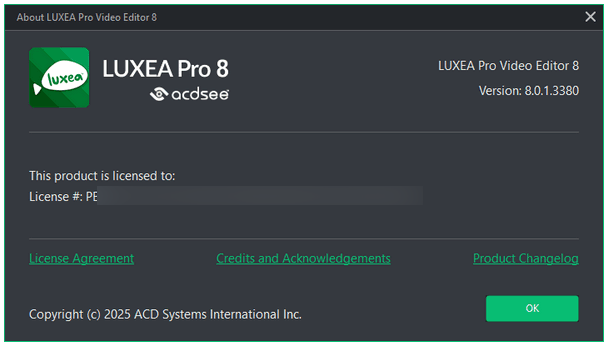 ACDSee Luxea Pro Video Editor 8.0.0.3317