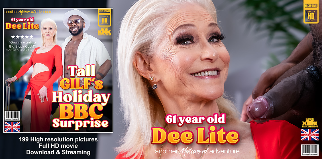 Dee Lite - Before going on a holiday, 61 year old GILF Dee Lite is having a big black cock to get in the mood