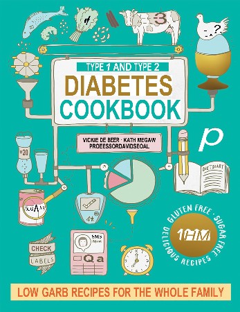 Cover: Type 1 and Type 2 Diabetes Cookbook - De Beer