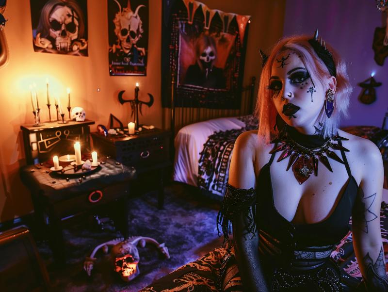 Manassas - Goth girls at home AI Porn
