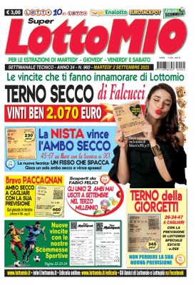 Lottomio di Martedi N.960 - 02 Settembre 2025