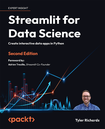 Cover: Streamlit for Data Science: Create interactive data apps in Python - Richards, Tyler