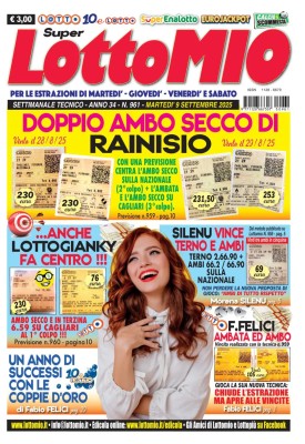 Lottomio di Martedi N.961 - 09 Settembre 2025
