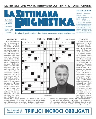 La Settimana Enigmistica N.4858 - 01 Maggio 2025