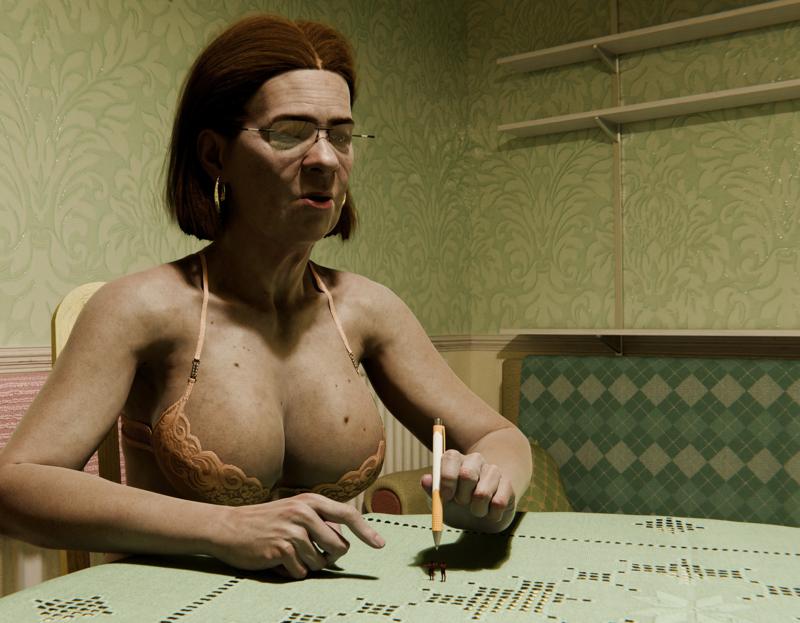 Pandoza - Land Of The Giants - Kitchen Table 3D Porn Comic