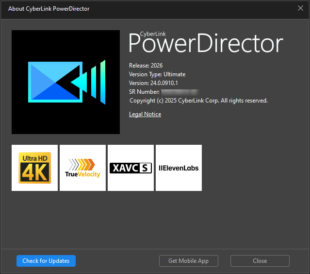 CyberLink PowerDirector Ultimate 2026 v24.0.0910.1