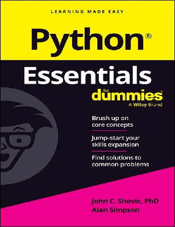 Cover: Python Essentials for Dummies - Shovic, John C.; Simpson, Alan