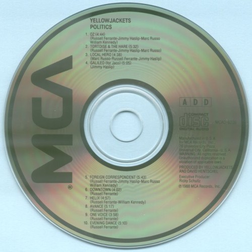 Yellowjackets - Politics (1988) Lossless Yellowjackets - Politics (1988) Lossless