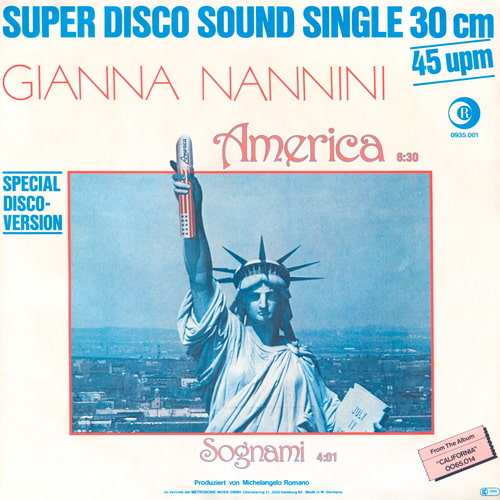 Gianna Nannini - America (12 Maxi-Single) (1979) WavPack