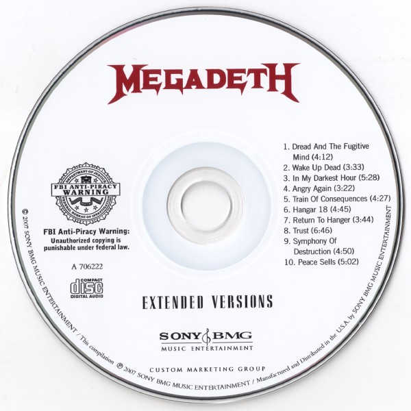 Megadeth - Extended Versions (2007) (Lossless + 320)