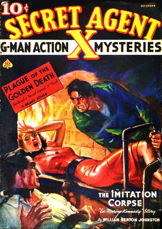 Cover: Secret Agent 'X' 35 Plague of the Golden Death - G.T. Fleming-Roberts as Brant House