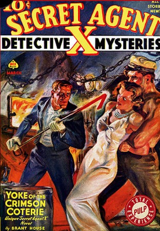 Cover: Secret Agent 'X' 41 Yoke of the Crimson Coterie - G.T. Fleming-Roberts as Brant House